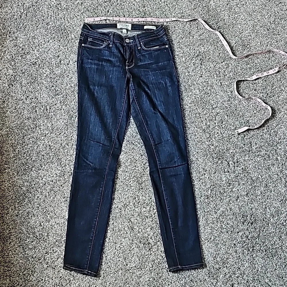 STUNNING FRAME DARK SKINNY LE SKINNY DE JEANNE JEANS - Picture 3 of 13